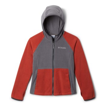 Columbia Hoodie Jongens, Fast Trek II Full-Zip Fleece Grijs Rood, 64CVRAZFI